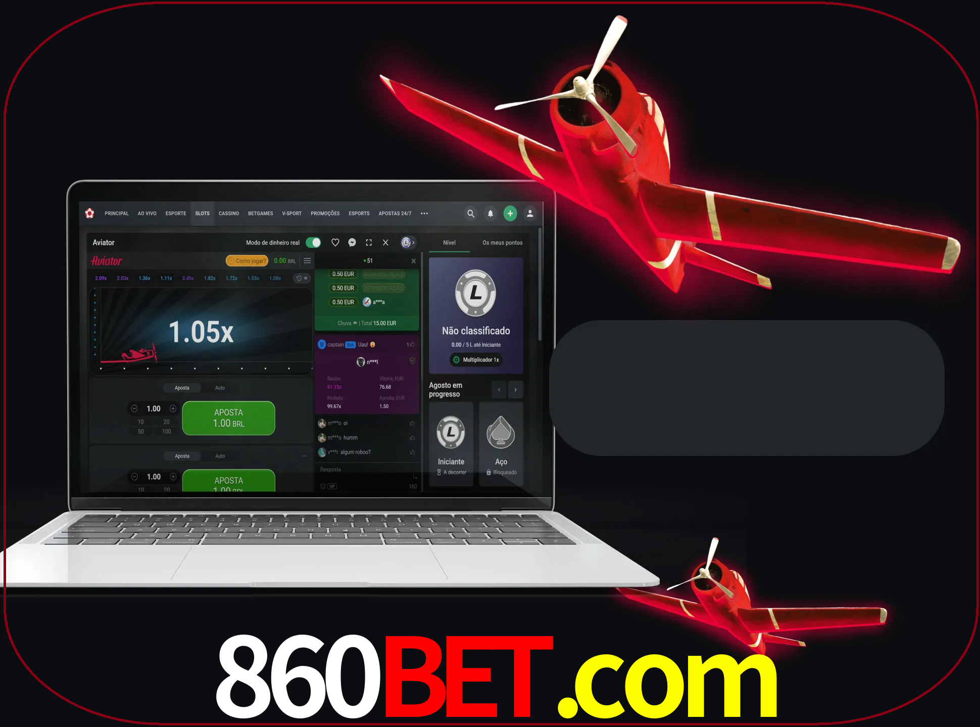 Observe o avião voando e as chances aumentando.