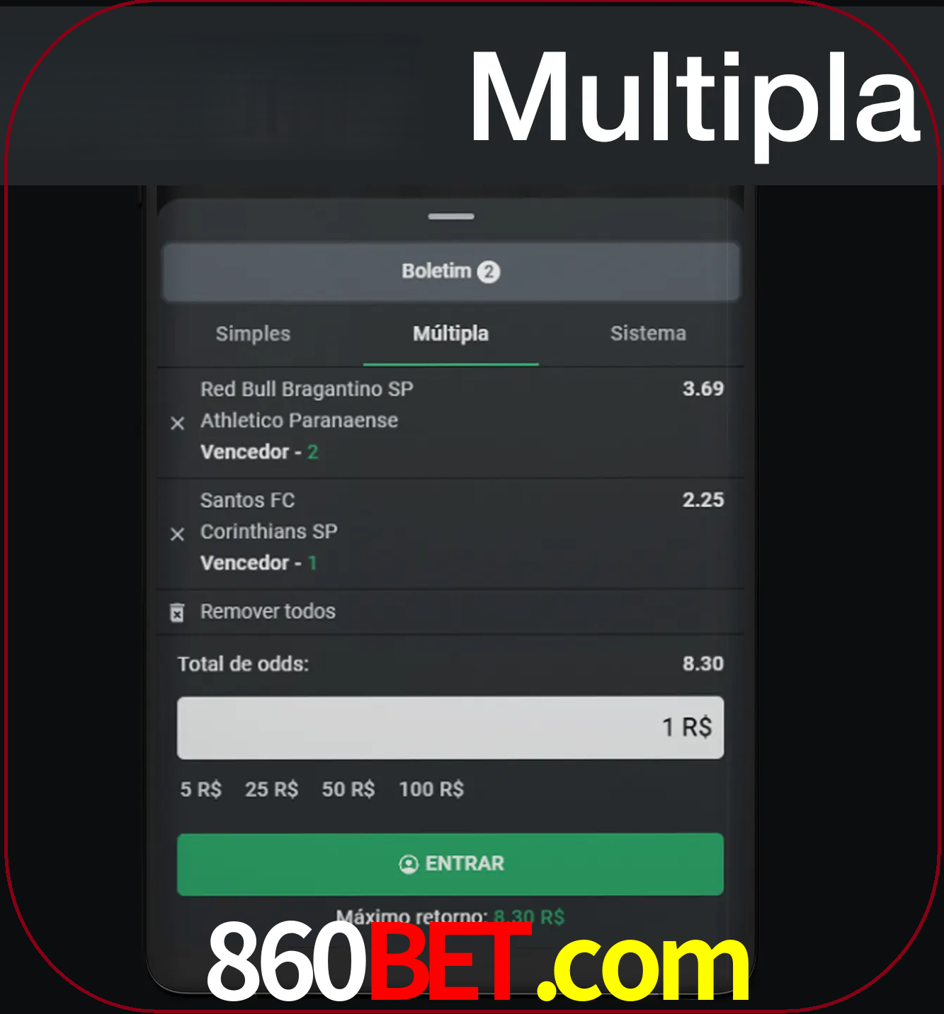 Faça apostas mais valiosas com mais de duas apostas.