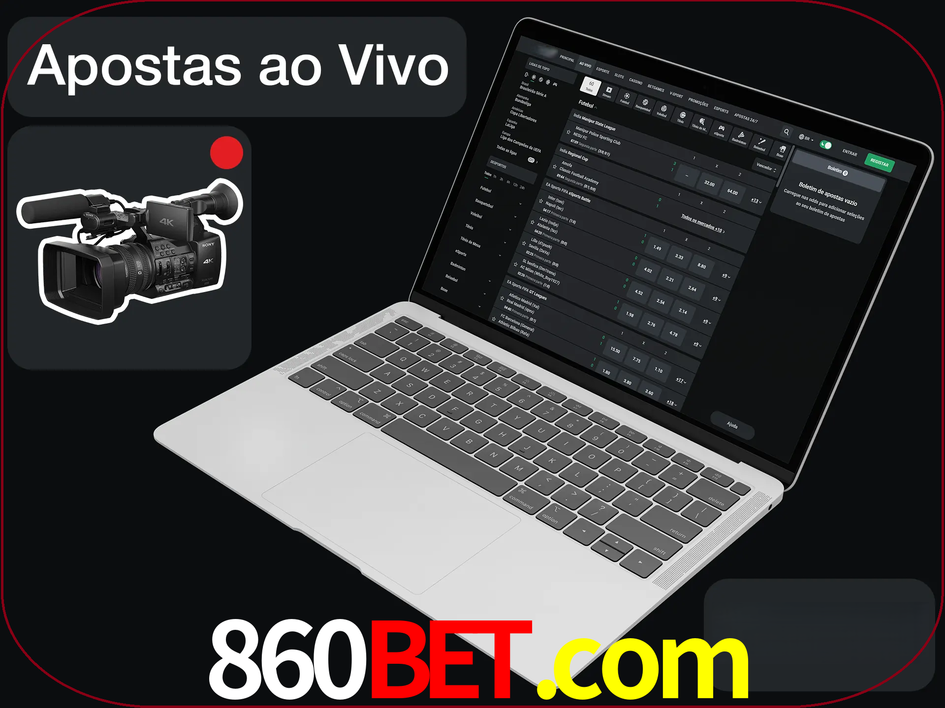 Aposte em formato ao vivo em nosso site.